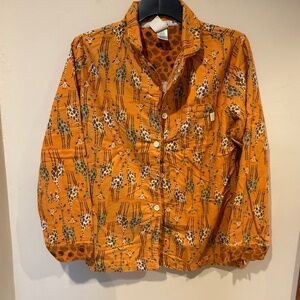 Munki Munki Giraffe Flannel Pajama Set - Never worn - Size L